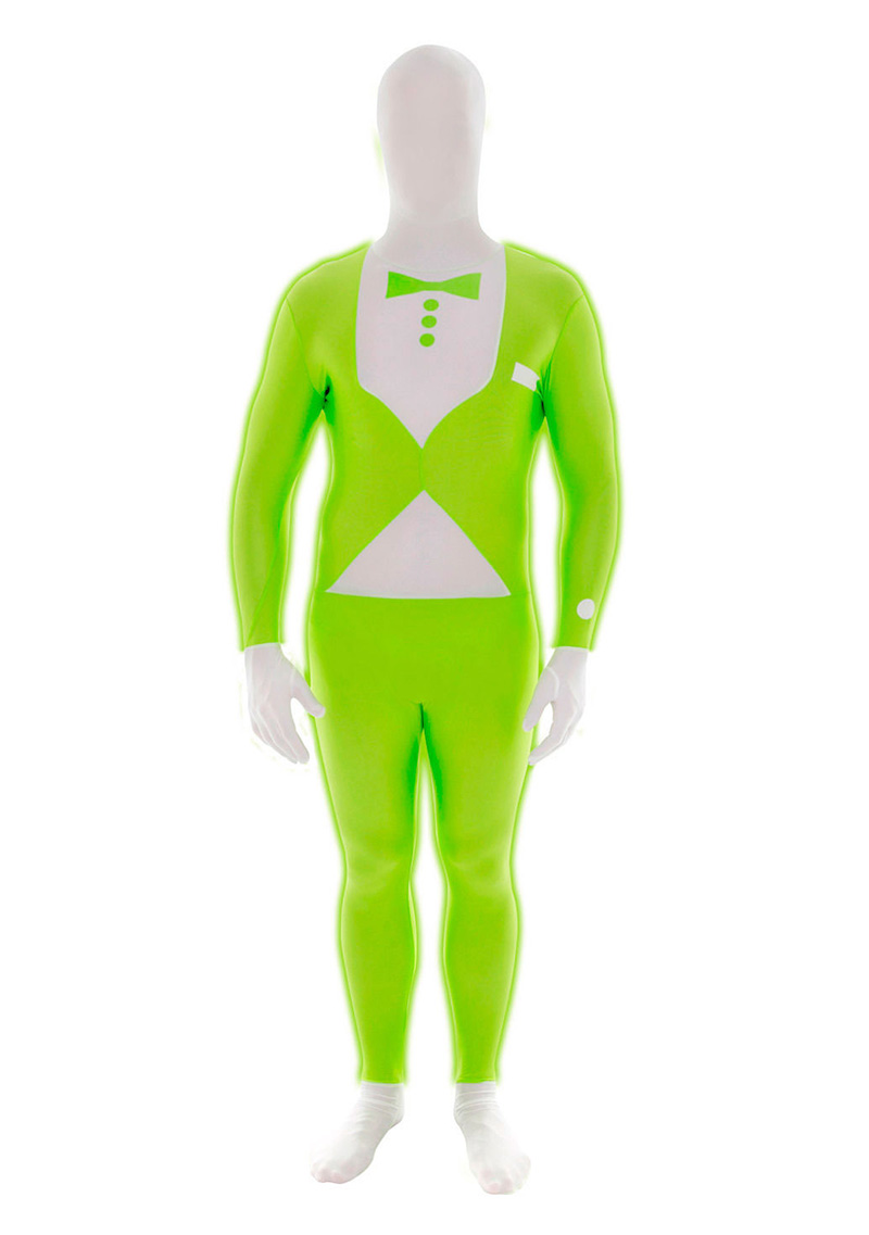 Fresh Green Tuxedo Morphsuit Zentai Bodysuit